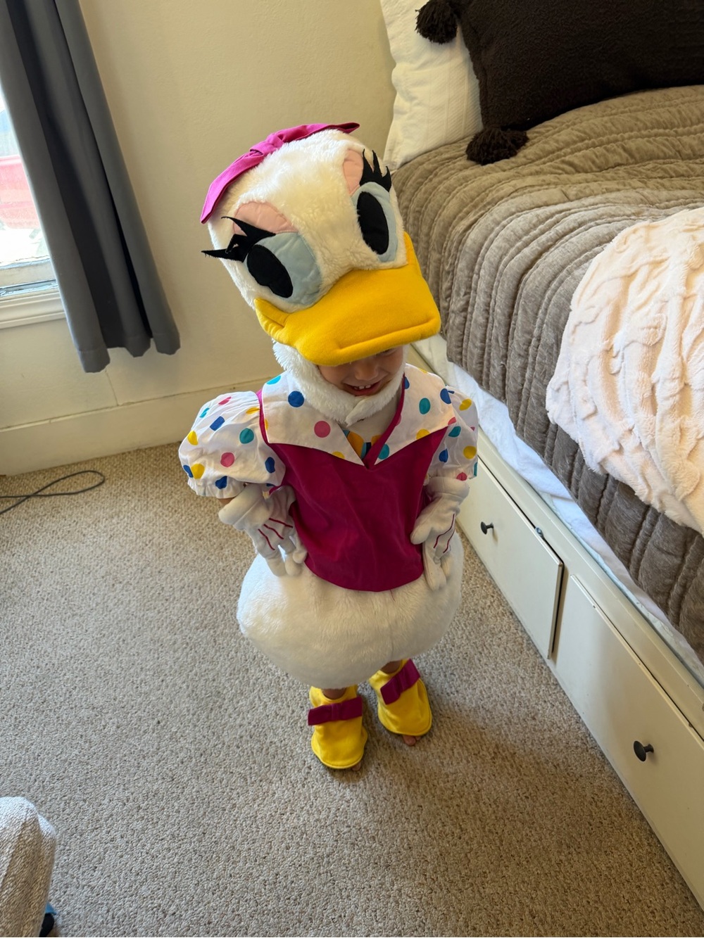 Daisy Duck Kids Costume Plush Set - Includes Headpiece, Gloves & Shoe Covers 4/5